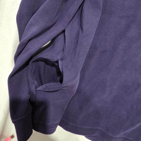 Lacoste Mens Navy Blue 1/4 Zip Cotton Pullover Sweater Size 9 3XL SH1111-51 - Picture 5 of 8